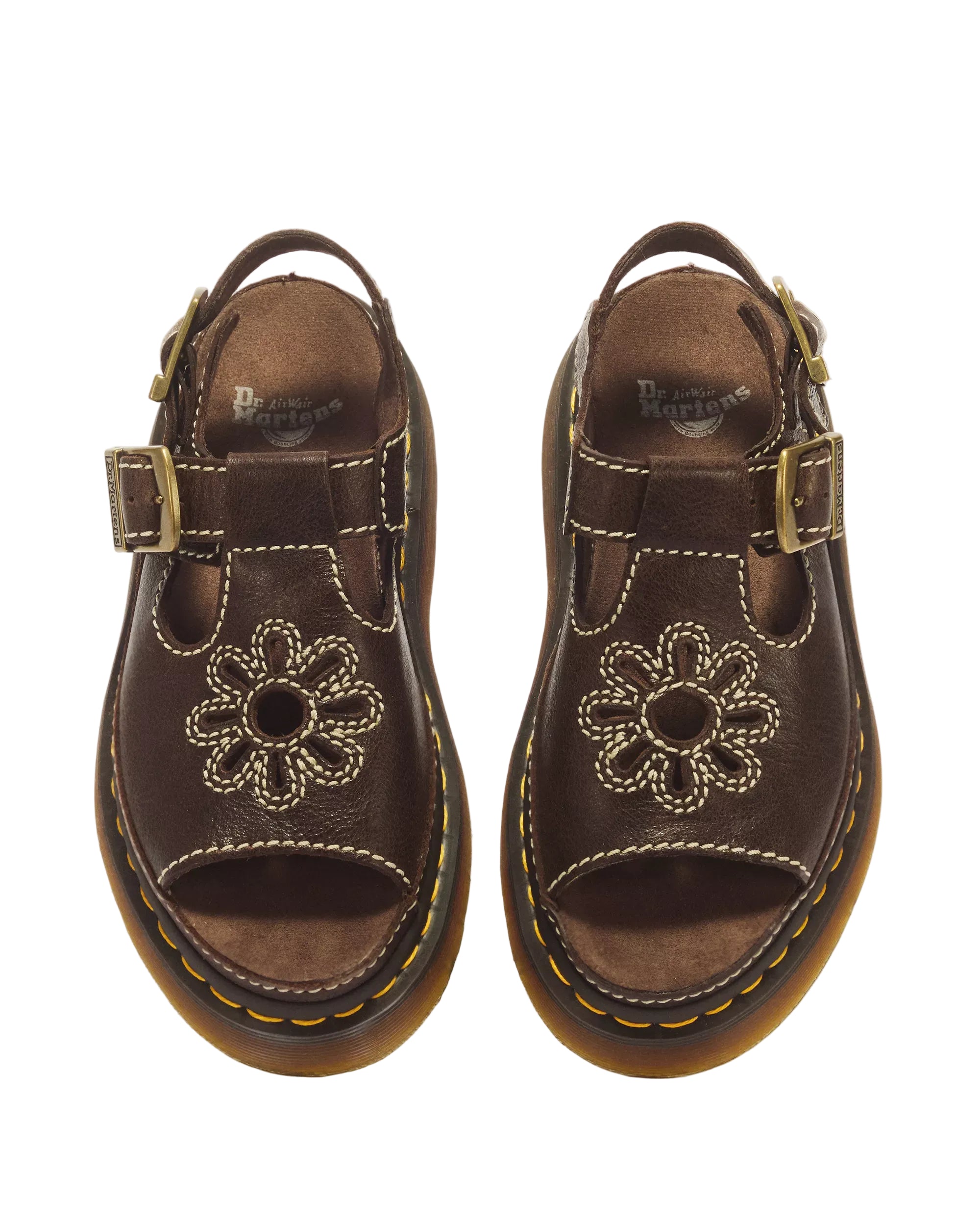 DR. MARTENS Women's Dunnet Flower in Kelp Brown - 7
