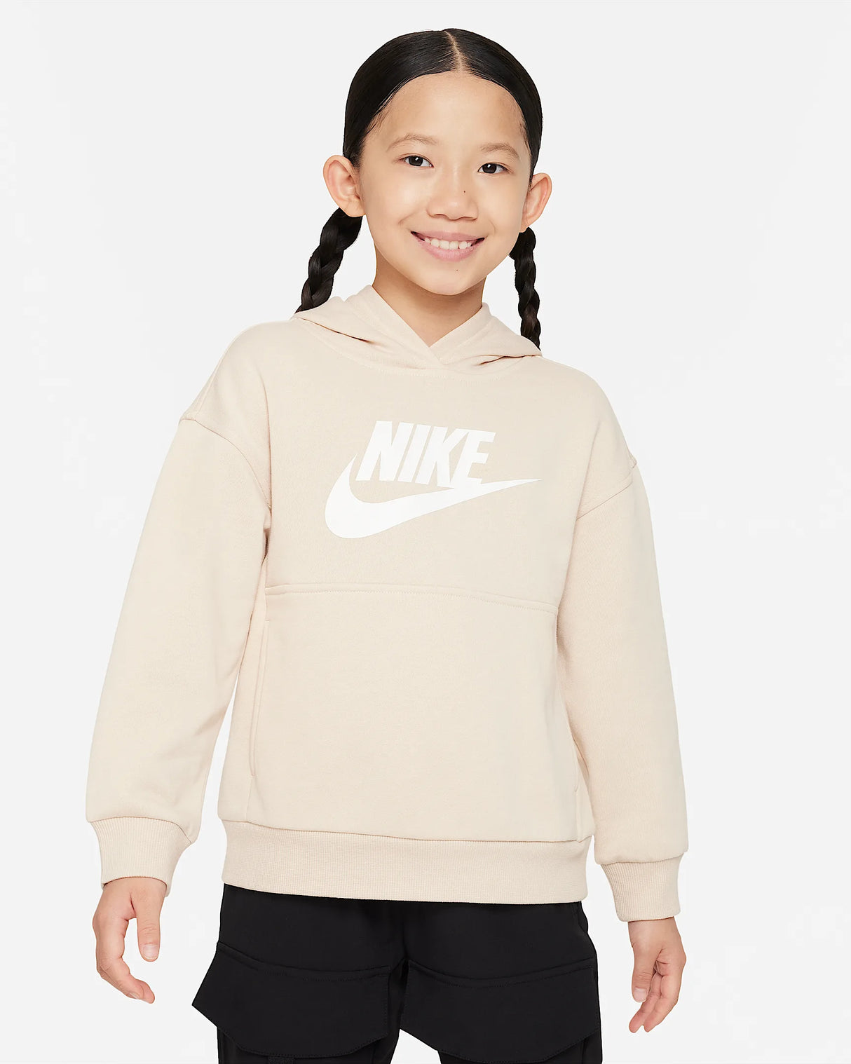 Nike Sportswear Club Nike Sportswear Club Fleece Pullover Little Kids Hoodie, Beige, Size 6-7 years