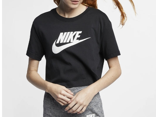 Nike Essential Cropped Tee Black (New)