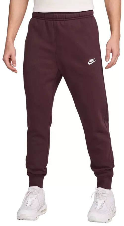 Nike Men's Club Jogger - Burgundy Crush & White (New)