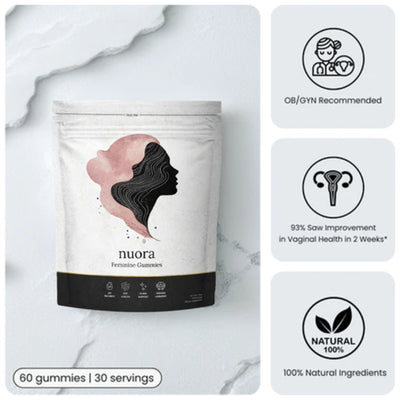 (3- Pack) NUORA FEMININE Vaginal Health Support GUMMIES, 90 GUMMIES