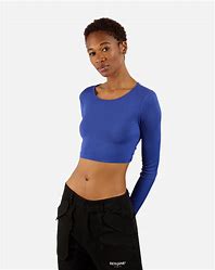 Sixth June Ls Open Back Ribbed Crop Top-Blro Blro  NWT