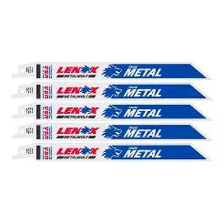 Lenox METALWOLF 8 in. Bi-Metal WAVE EDGE Reciprocating Saw Blade 18 TPI (5-Blades per pk)