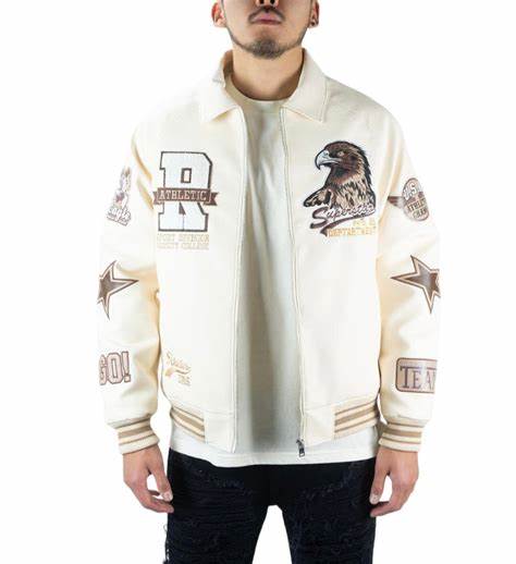 Rebel Minds Leather Jacket, Cream - Men's S