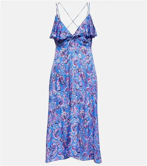 Isabel Marant Women's Blue Paysa Printed Dress Size 40