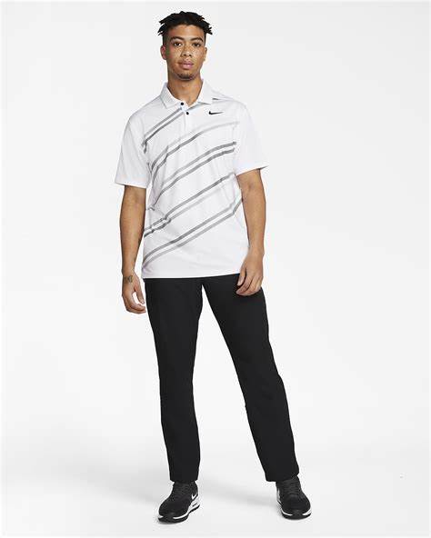 Nike Golf Dri-Fit Vapor Print Polo Shirt White/Black Men's Sz  XLG (New)