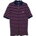 Polo Ralph Lauren Men's Striped Pima Cotton Polo, Navy/Red, XL