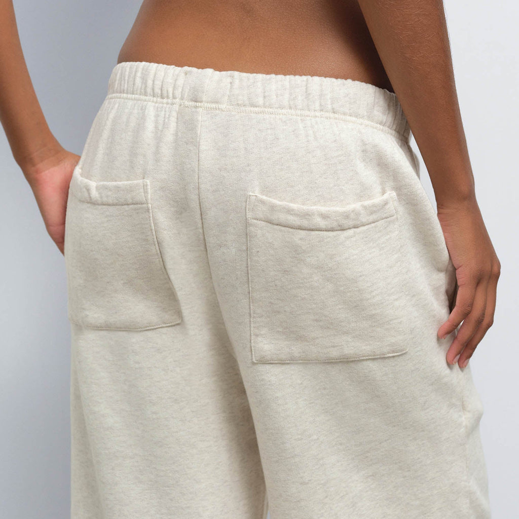 *MATE - Organic Fleece Straight Leg Sweatpant, Heather Oat, XS