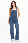 True Religion Women's Blue Jean Overalls, XL