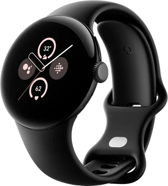 Google - Pixel Watch 2 Matte Black Smartwatch with Obsidian Active Band Wi-Fi - Matte Black Model:GA05029-USSKU:6559637