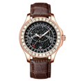 POEDAGAR Men's Watch Fashion Leather Quartz Watches Starry Sky