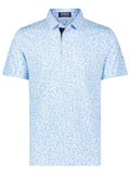 WTR LFE - Men's UV50 Predator Print Polo, Light Blue - Size M