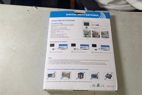 TV Antenna for Smart TV Indoor, TV Antenna for Local Channels,Support 4K 1080p with Signal Booster, 18FT Coax HDTV Cable (Darkblack)