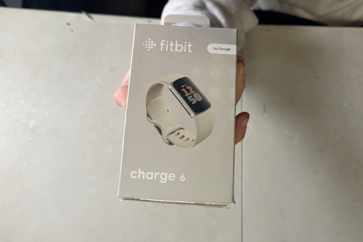 Fitbit Charge 6 Fitness Tracker with Google apps, Heart Rate on Exercise Equipment, 6-Months Premium Membership Included, GPS, Health Tools and More, Porcelain/Silver, One Size (S & L Bands Included)