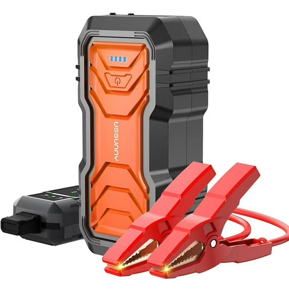 Portable Car Jump Starter for All 12V vehicles, 2000A Auto Battery Booster w/ LED flashlight/USB