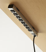 SitOnIt - Eight-Outlet Vertical Surge Power Strip in Aluminum Housing 19"