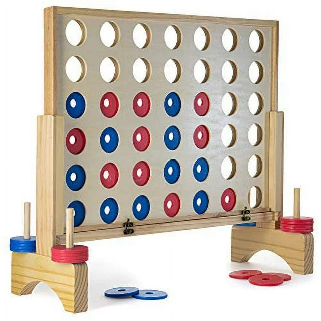 Prextex Giant 4 in A Row Connect Game with Travel Bag