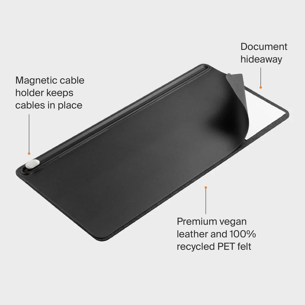 ORBITKEY Desk Mat - Black, 35" x 16.5"
