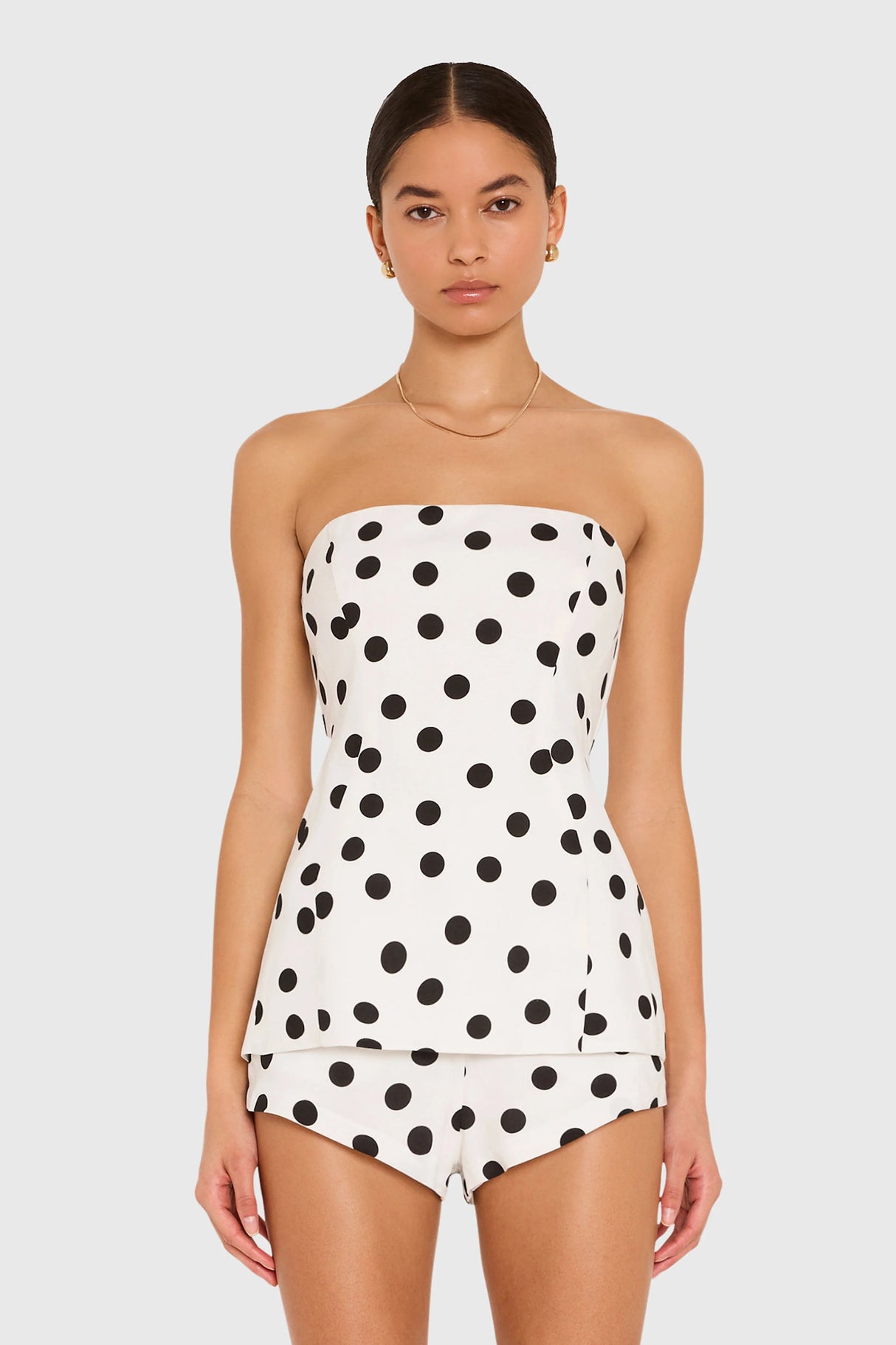 Amanda Uprichard Linda Top in Polka Dot - Small