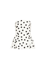 Amanda Uprichard Linda Top in Polka Dot - Small