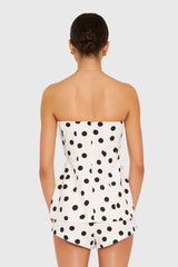 Amanda Uprichard Linda Top in Polka Dot - Small