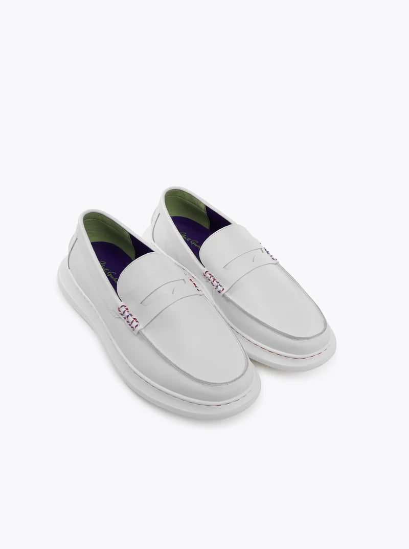 ROBERT GRAHAM Men's Fischer Loafer - White - 13D