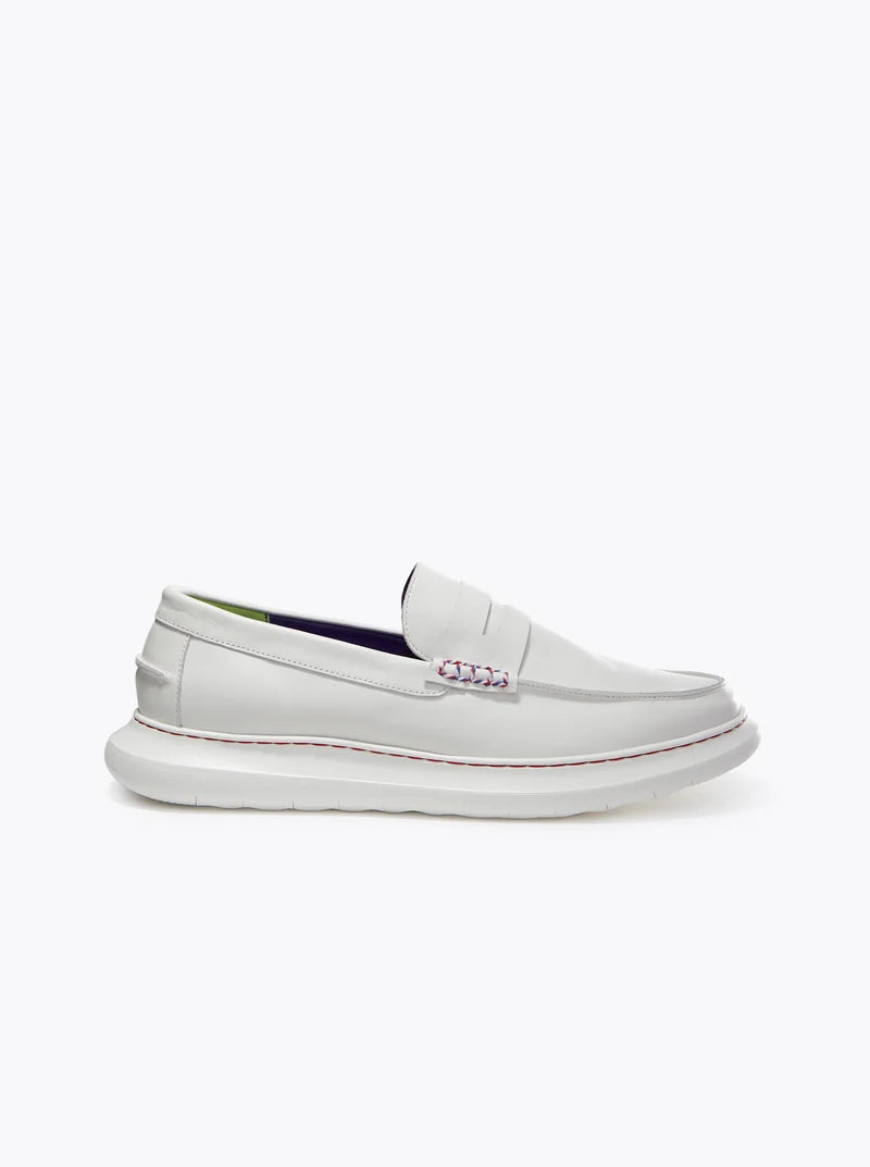 ROBERT GRAHAM Men's Fischer Loafer - White - 13D