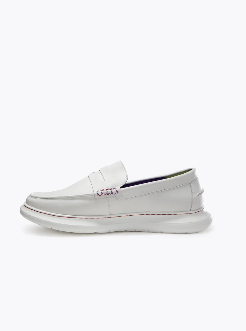 ROBERT GRAHAM Men's Fischer Loafer - White - 13D
