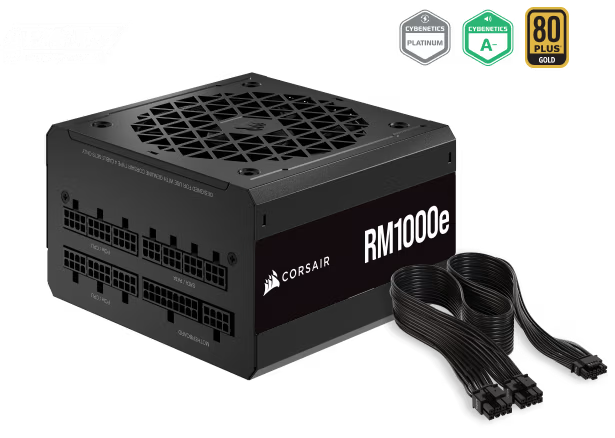 Corsair RMe Series™ RM1000e Fully Modular Low-Noise ATX Power Supply (Refurbished)