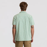 Roark Gonzo Short Sleeve Woven Hazy Blue Jacquard Shirt - Size XL