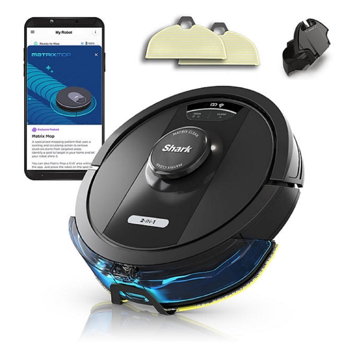 Shark Matrix IQ 2-in-1 Robot Vacuum & Mop (New open box)