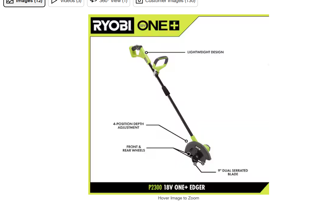 RYOBI 18V ONE+ Edger