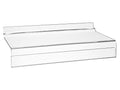 Uline Slatwall Acrylic Shelves with Sign Lip - 10 x 4" (S-18609) - 6 per Box