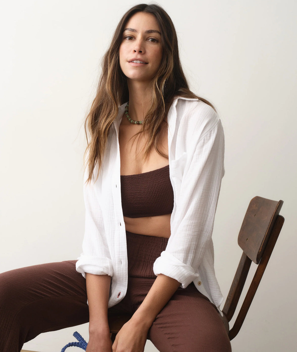 Jane Relaxed Double Cloth Shirt Size Small