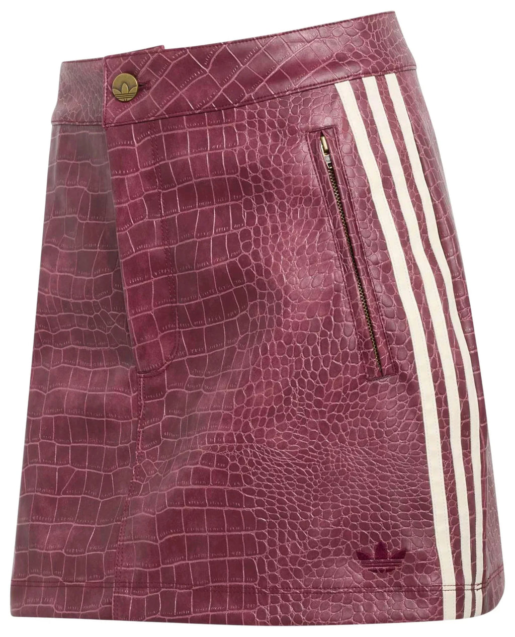 adidas ORIGINALS Women's Pleather Mini Skirt - Maroon - Size 2