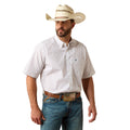 ARIAT Men's Noam Classic Fit Button Down Shirt in White Multi Geo Print - 2XL