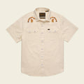 Howler Bros Men's Crosscut Deluxe Shortsleeve Shirt - Fowl Play: Off White Dobby - XL