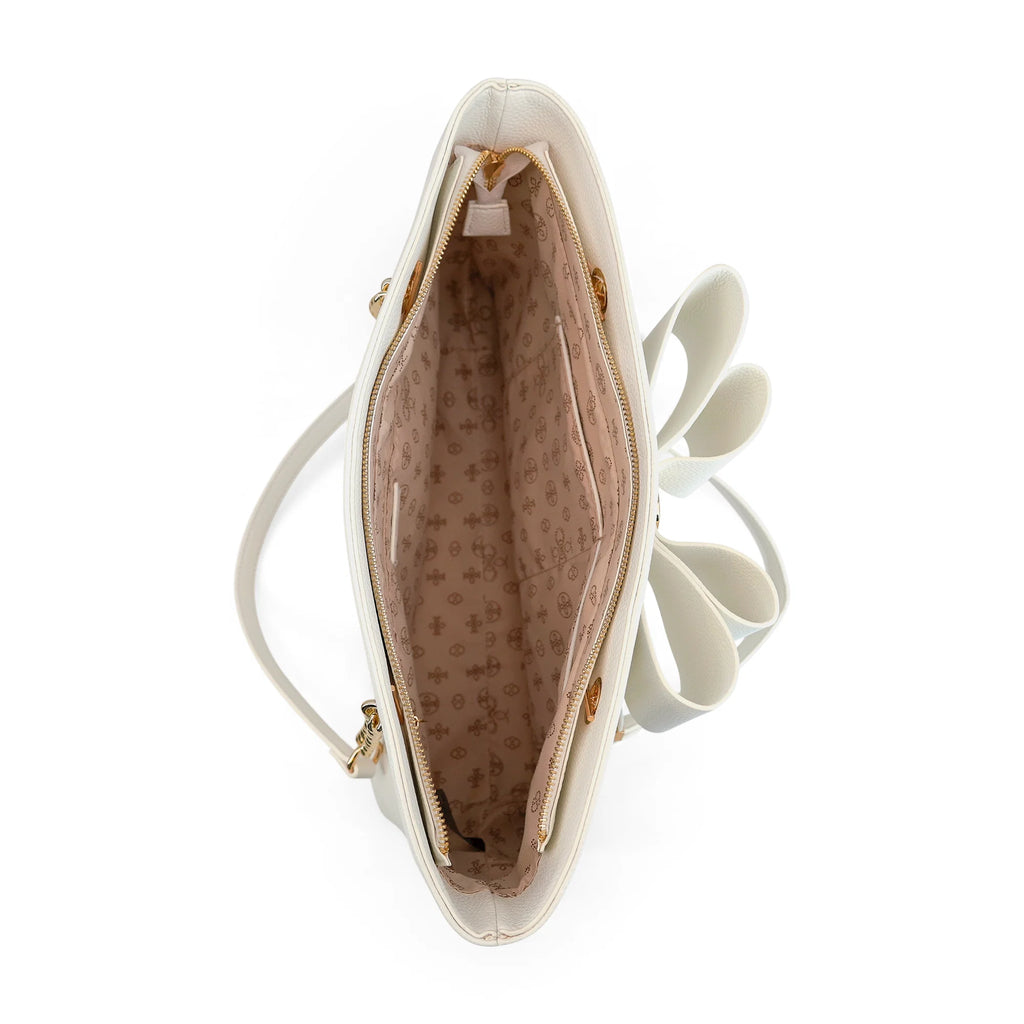 CROSSI New York Pebbled Faux Leather Tote Bag - White - Style Code: S2CX03WT