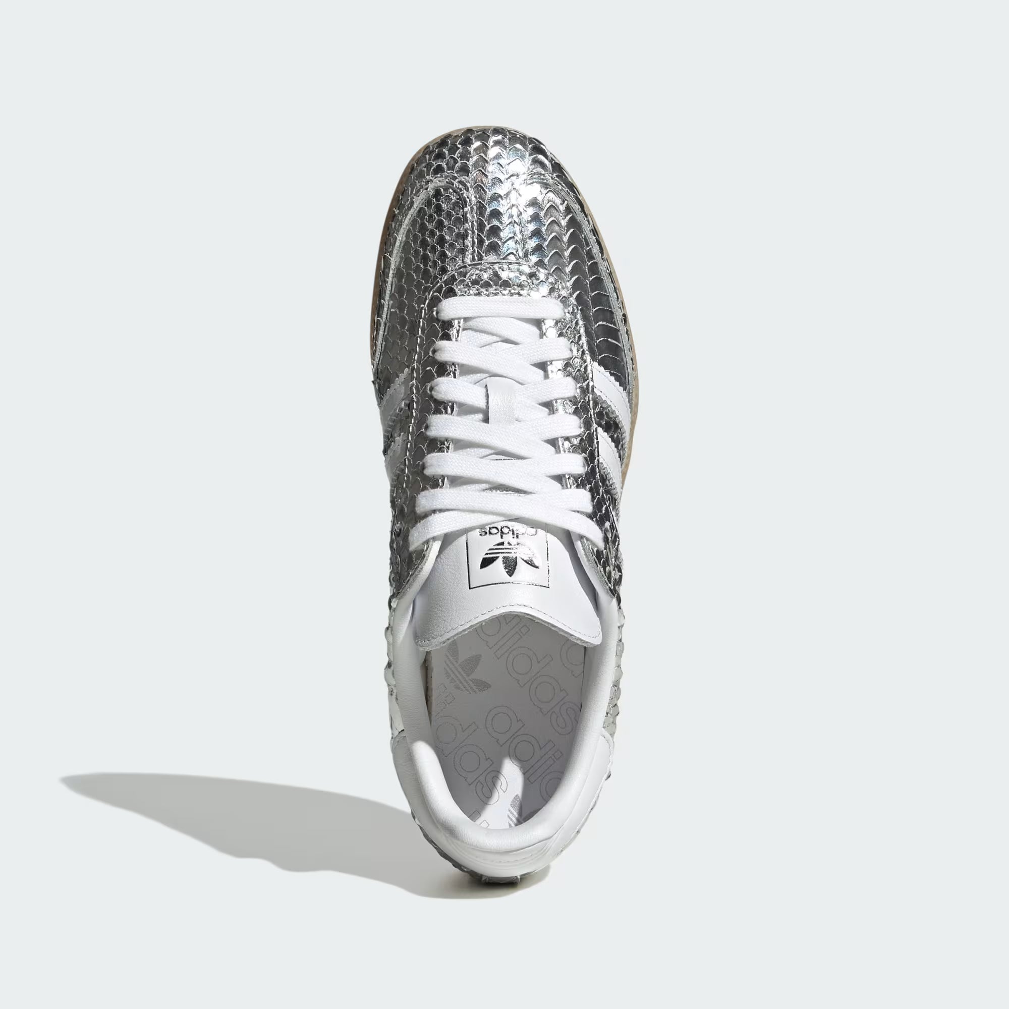 adidas Women's SAMBA OG Sneakers - Silver Metallic/Cloud White/Gum - 7