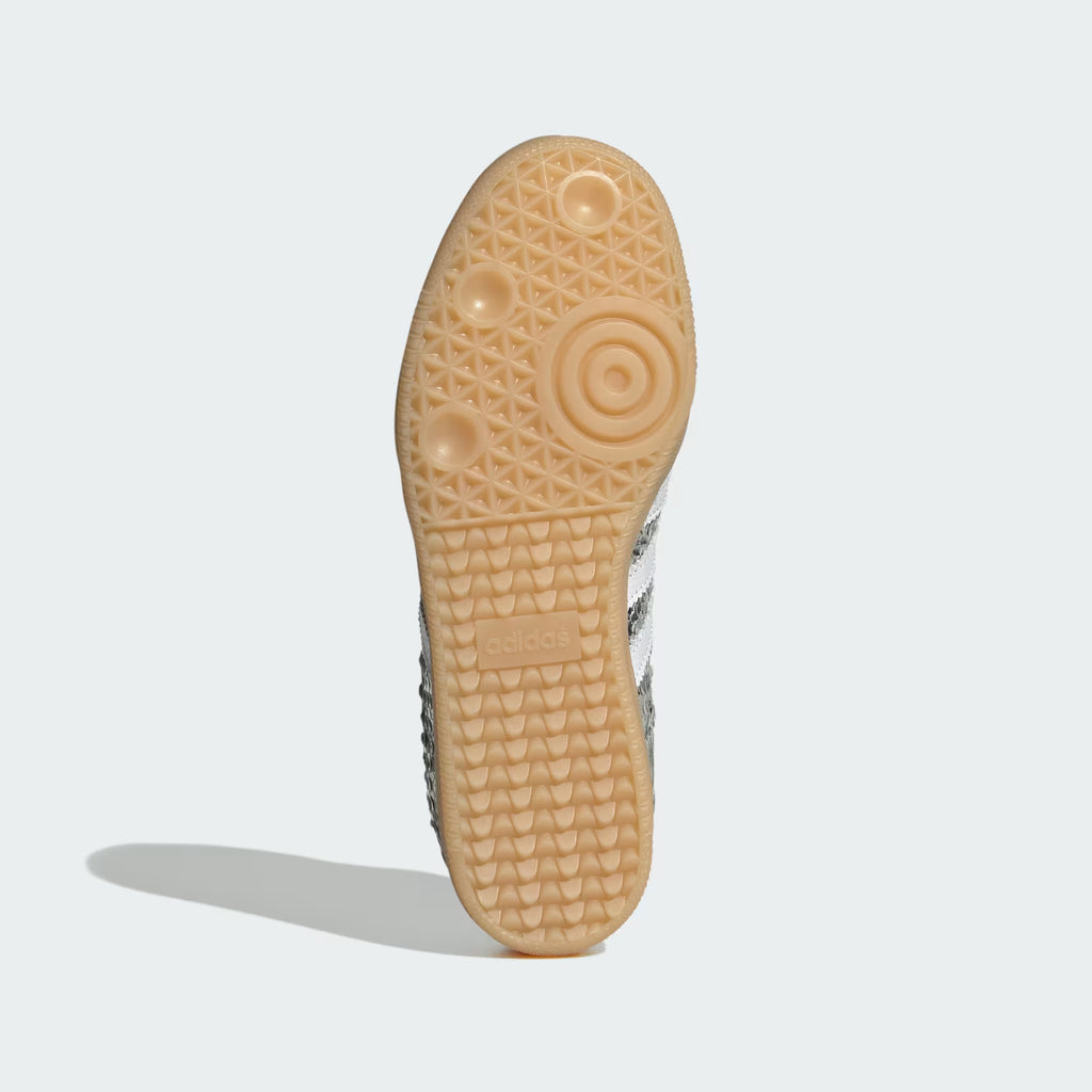 adidas Women's SAMBA OG Sneakers - Silver Metallic/Cloud White/Gum - 7