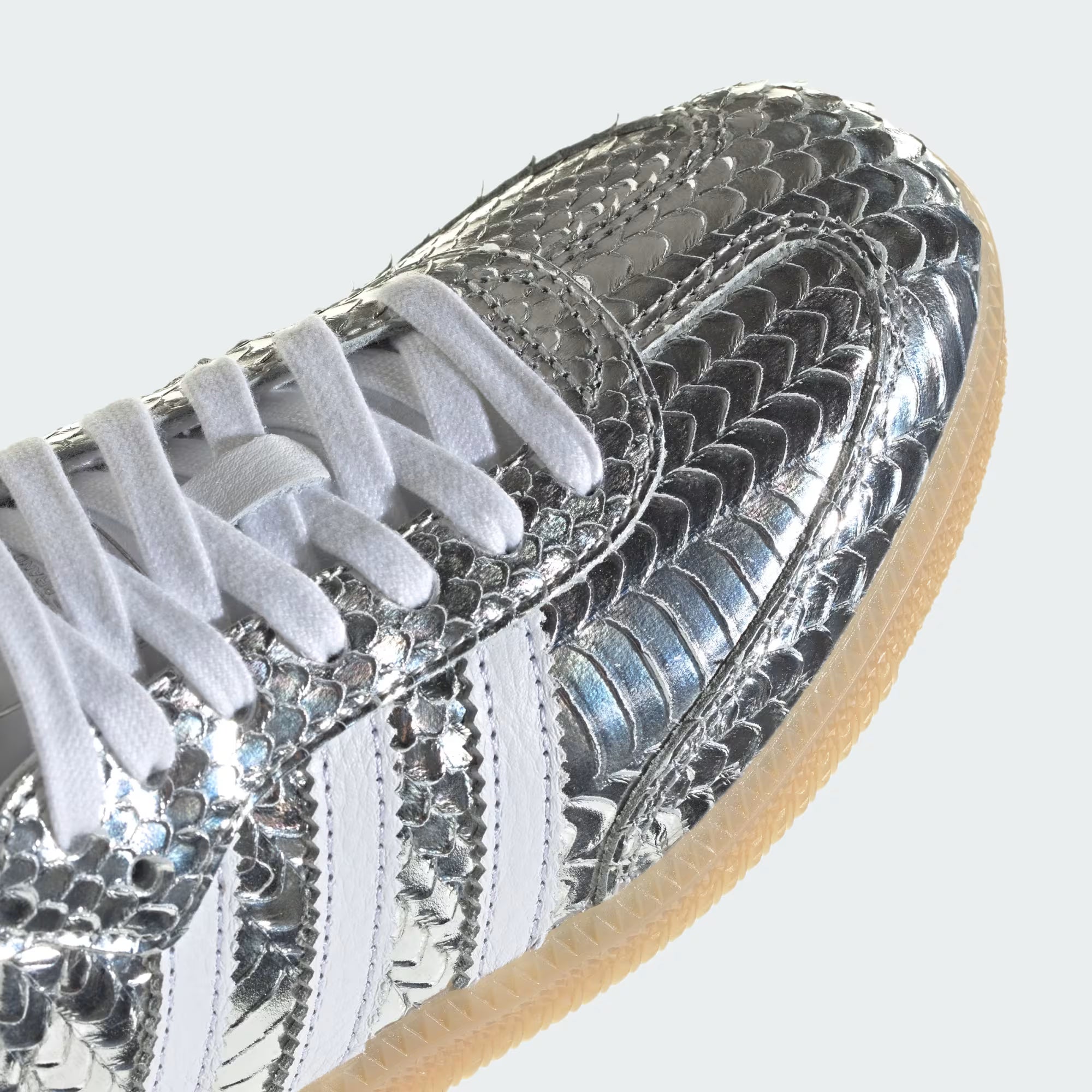 adidas Women's SAMBA OG Sneakers - Silver Metallic/Cloud White/Gum - 7