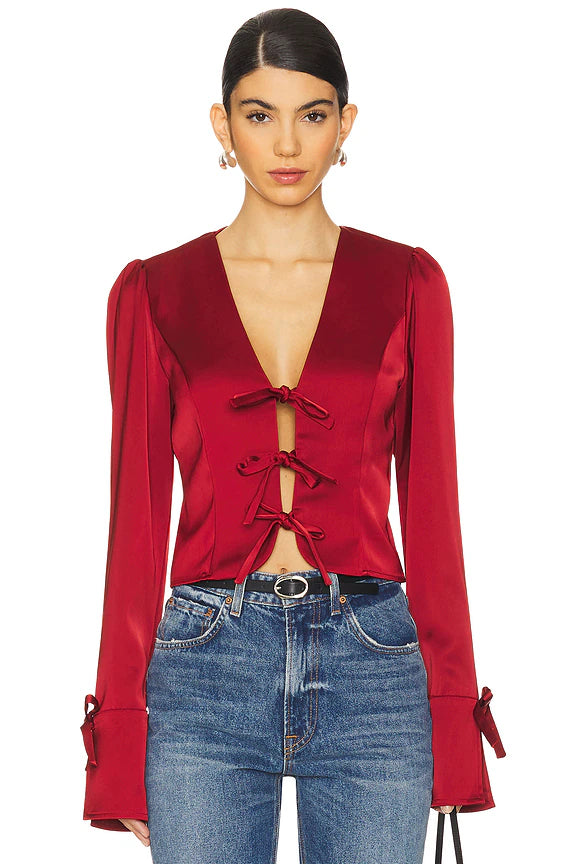 x REVOLVE Mila Top Stone Cold Fox Size S