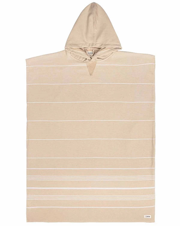 Sand Cloud Classic Stripe Hooded Poncho - Sand