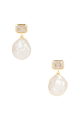 SHASHI Emerald Baguette Cleo Earrings