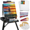 BCP Art Easel for Painting, Portable Adjustable Tripod with 32-Piece Art Set