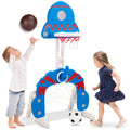 3-in-1 Toddler Basketball Hoop Sports Activity Center Play Set Blue with Ring Toss  Blue with Ring Toss  White with Golf