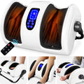 Reflexology Shiatsu Foot Massager w/ High-Intensity Rollers, Remote Control-Pearl White
