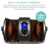 Reflexology Shiatsu Foot Massager w/ High-Intensity Rollers, Remote Control, Gray