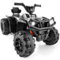 BCP 12V Kids Ride-On 4-Wheeler Quad ATV Car w/ 2.4mph Max, Bluetooth, Headlights: Black