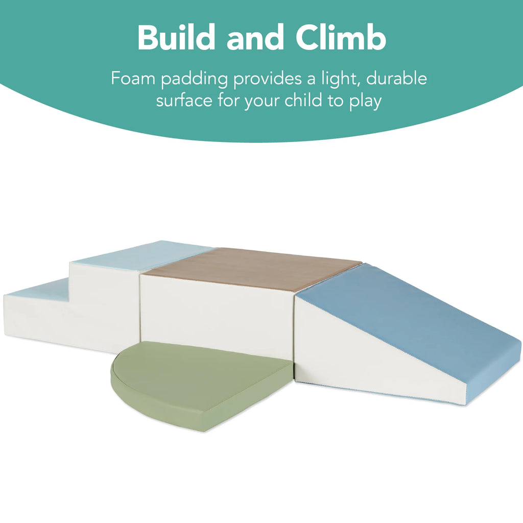 BCP 4-Piece Kids Climb & Crawl Soft Foam Shapes Structure Playset